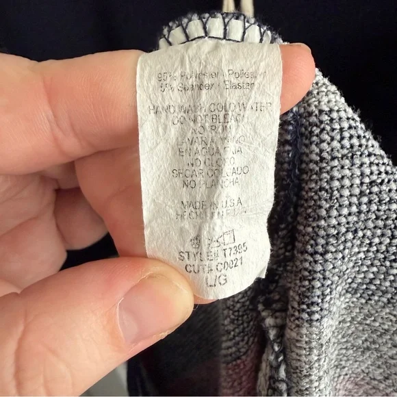 12 PM by Mon Ami striped hoodie size large - Picture 3 of 5